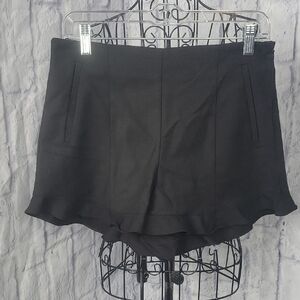 1. State Black Dress Shorts Ruffle Hem Side Zipper Tailored Size 8